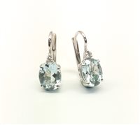 Orecchini Brotto Gioielli Donna in Oro bianco Acquamarina 3.15 Ct OB00413 - OB00413